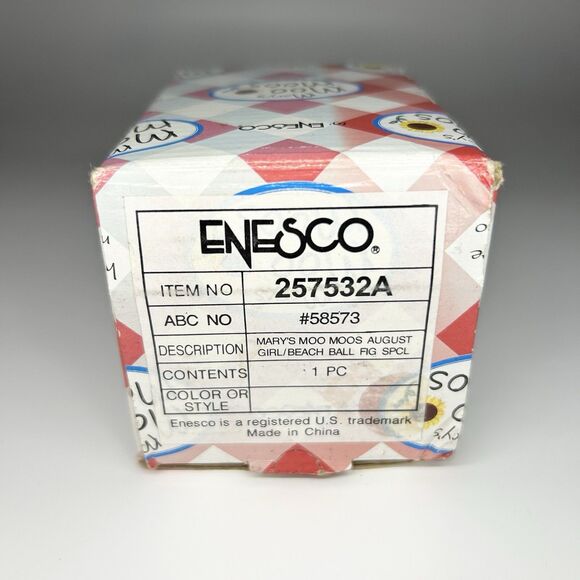 Mary’s Moo Moos Enesco Figurine #257532 Month August Moo and Me by the Sea 1996 - Picture 12 of 12